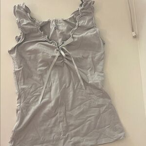 Brandy Melville light blue ruffled tank